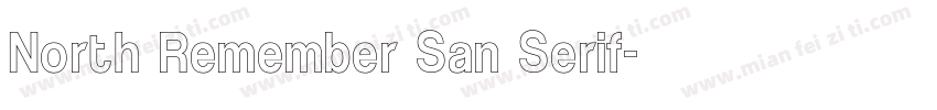 North Remember San Serif字体转换